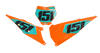 KTM Number Background Decals - Tate