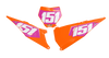 KTM Number Background Decals - Tate