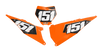 KTM Number Background Decals - Tate