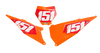 KTM Number Background Decals - Tate