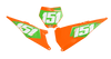 KTM Number Background Decals - Tate