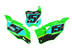 Kawasaki Number Background Decals - Scrub