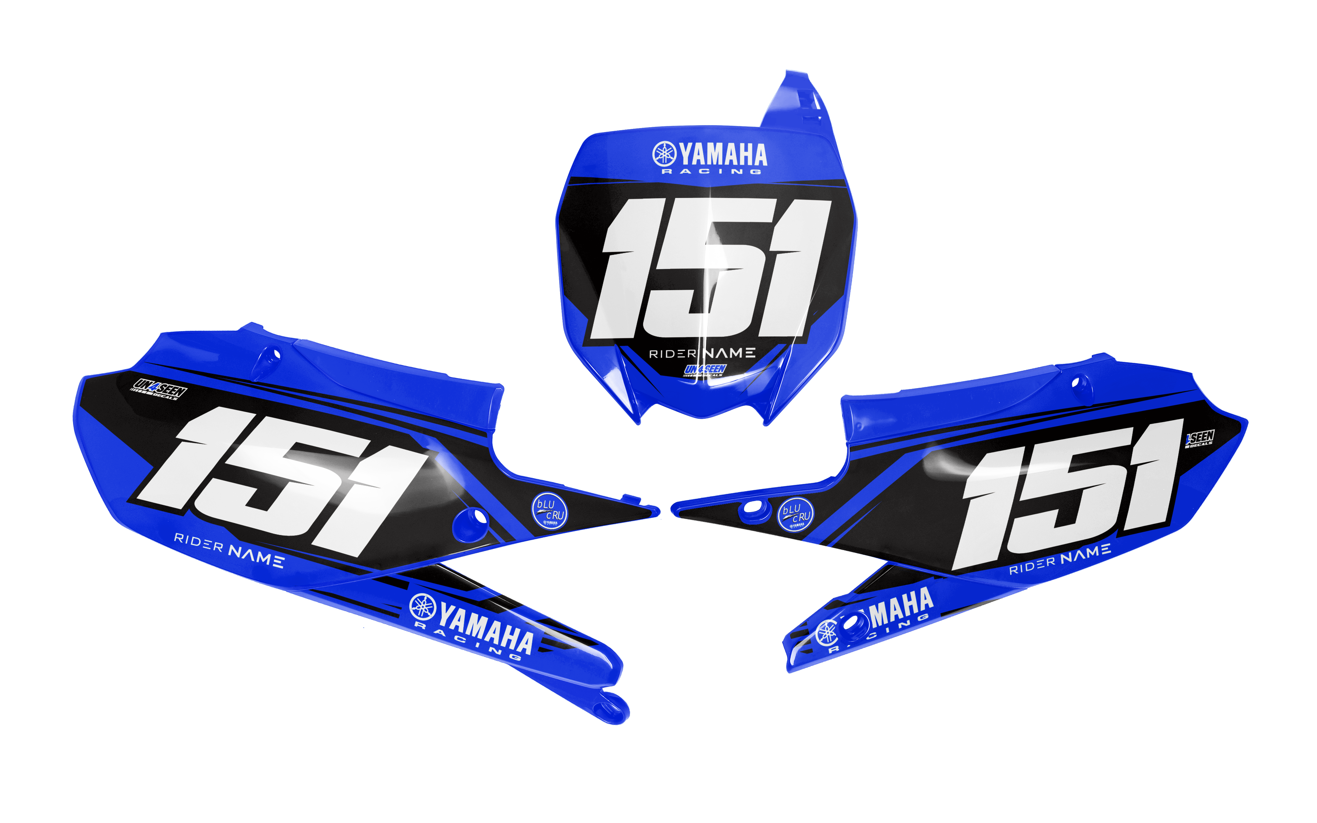 Yamaha Number Background Decals - Timaz