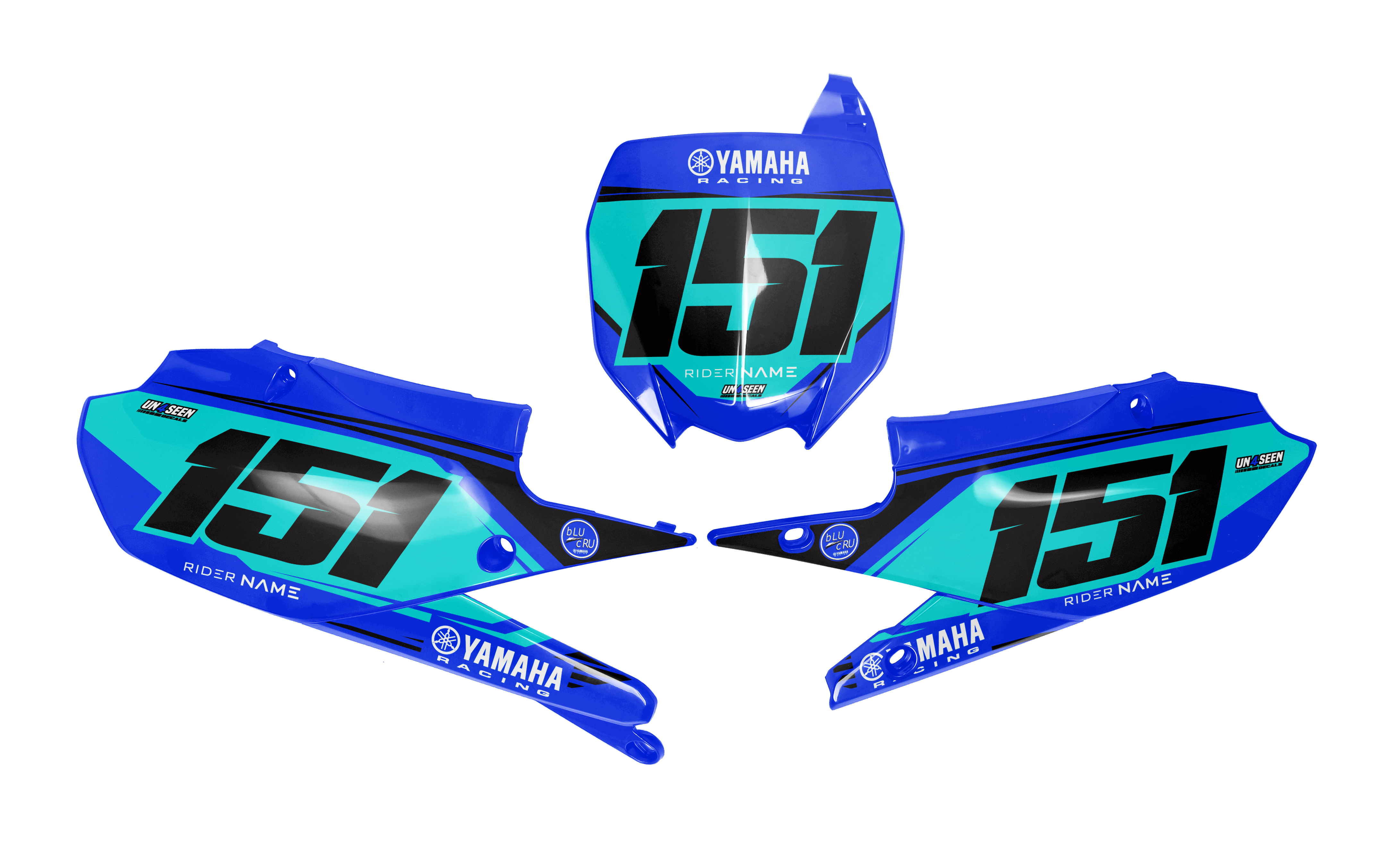 Yamaha Number Background Decals - Timaz