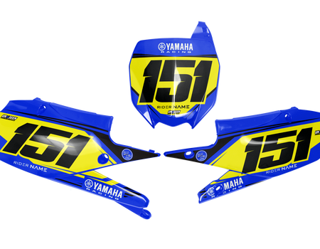 Yamaha Timaz Number Plate Background Decals - YZ YZF WR TTR PW Models | All Years