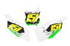 Kawasaki Number Background Decals - Minute