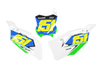 Kawasaki Number Background Decals - Minute