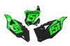Kawasaki Number Background Decals - Blitz
