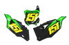 Kawasaki Number Background Decals - Blitz