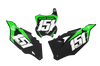 Kawasaki Number Background Decals - Blitz