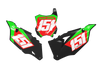 Kawasaki Number Background Decals - Blitz