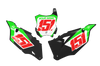 Kawasaki Number Background Decals - Blitz