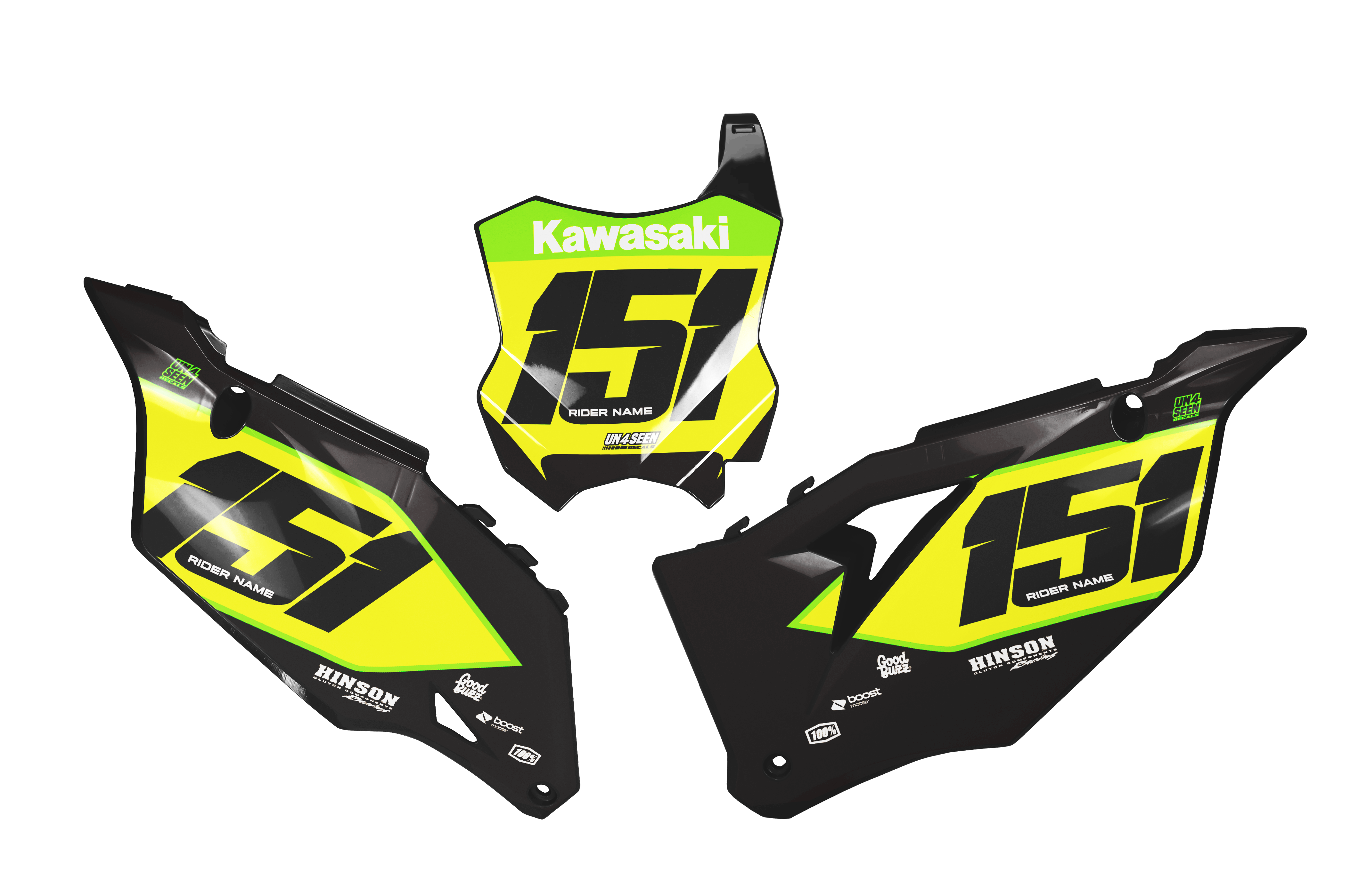 Kawasaki Number Background Decals - Nineteen