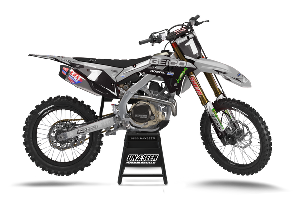Honda Geico V Grey Graphic Kit - CRF CR XR Models | All Years