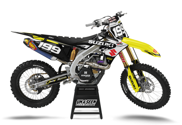 Suzuki Pastrami White Graphic Kit - RMZ RM RMX DR DRZ JR Models | All Years