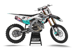 Honda Carboned Aqua Graphic Kit - CRF CR XR Models | All Years