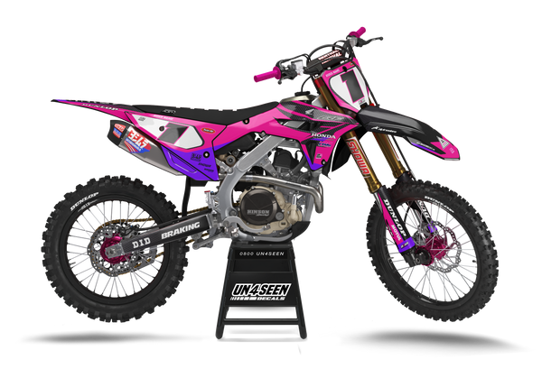 Honda Carboned Pink Graphic Kit - CRF CR XR Models | All Years
