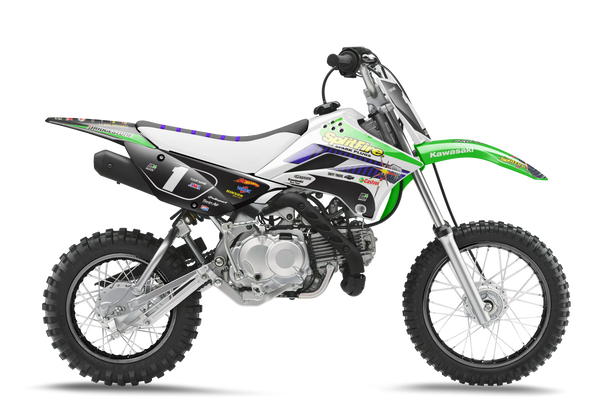 Kawasaki Splitfire Green Graphic Kit - KK KXF KDX KLX Models | All Years