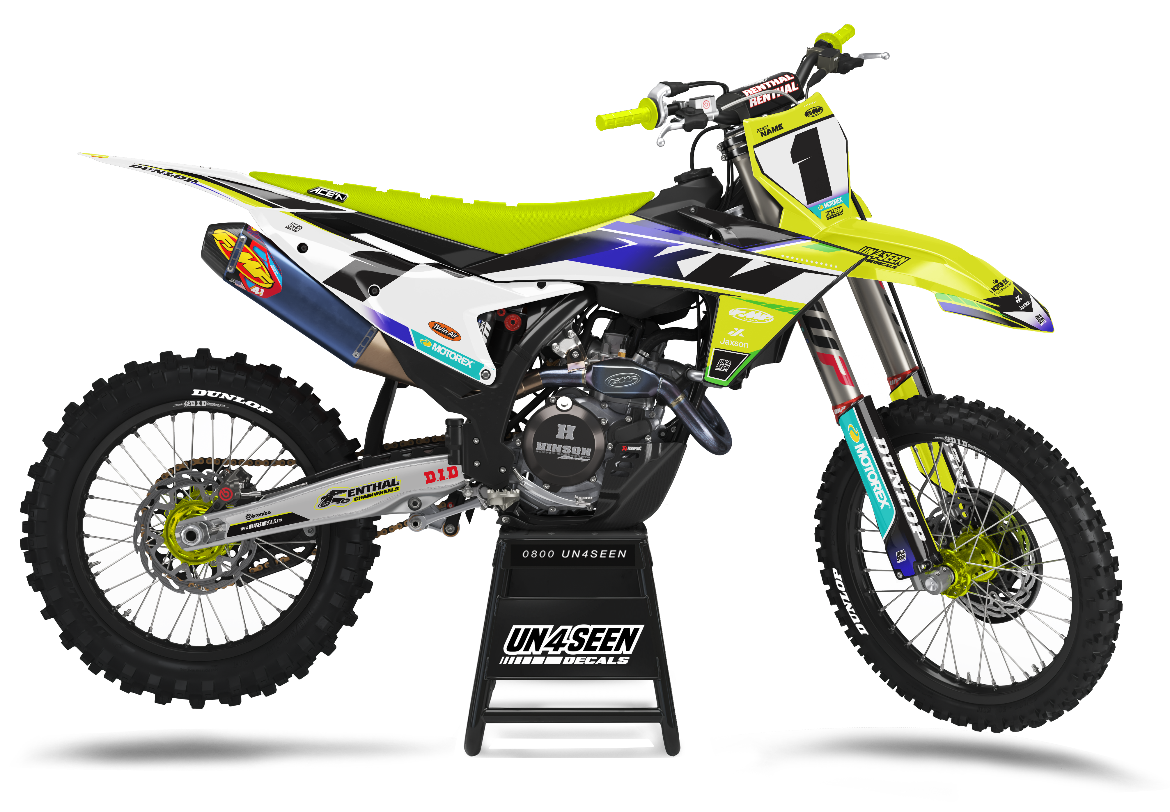 Flo Yellow Graphics KTM Graphics Kit - Early Flo New Zealand