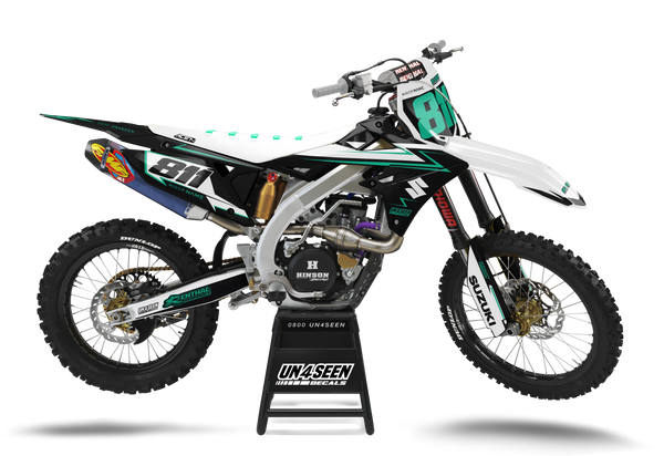 Suzuki Jumper White Graphic Kit - RMZ RM RMX DR DRZ JR Models | All Years