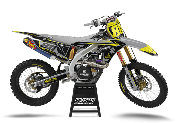Suzuki Jumper Yellow Graphic Kit - RMZ RM RMX DR DRZ JR Models | All Years