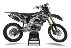 Kawasaki Stitches Grey Graphic Kit - KK KXF KDX KLX Models | All Years