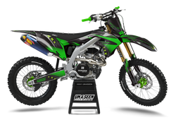 Kawasaki Stitches Green Graphic Kit - KK KXF KDX KLX Models | All Years