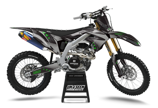Kawasaki Stitches Grey Graphic Kit - KK KXF KDX KLX Models | All Years