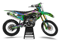 Kawasaki Shock Blues Graphic Kit - KK KXF KDX KLX Models | All Years