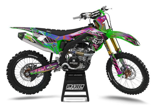 Kawasaki Shock Pinks Graphic Kit - KK KXF KDX KLX Models | All Years