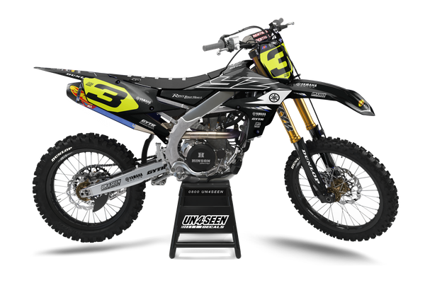 Yamaha Cela Black Graphic Kit - YZ YZF WR TTR PW Models | All Years