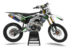 Kawasaki Jam White Graphic Kit - KK KXF KDX KLX Models | All Years