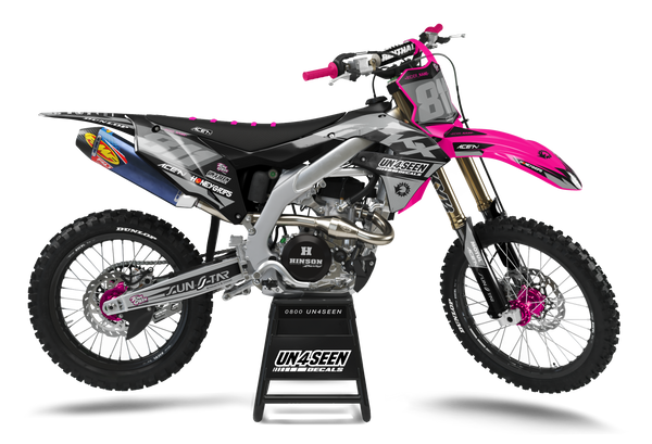 Kawasaki Martelli Pink Graphic Kit - KK KXF KDX KLX Models | All Years
