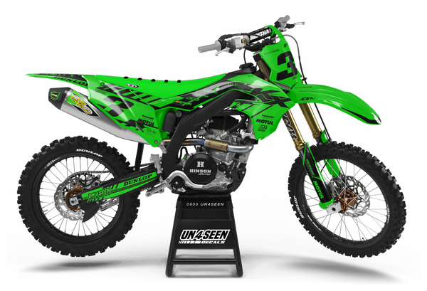 Kawasaki Stealth Green Graphic Kit - KK KXF KDX KLX Models | All Years