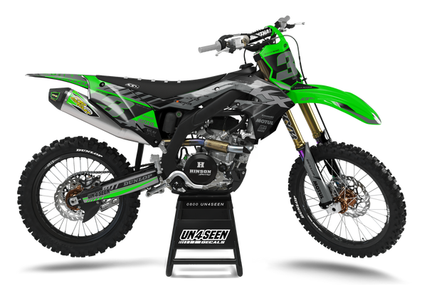 Kawasaki Stealth Black Graphic Kit - KK KXF KDX KLX Models | All Years
