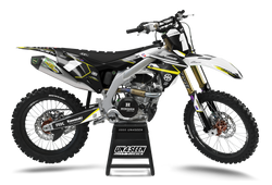 Kawasaki Abide White Graphic Kit - KK KXF KDX KLX Models | All Years