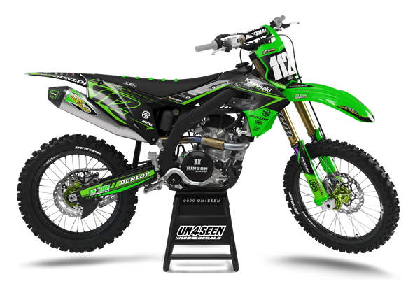 Kawasaki Lion Green Graphic Kit - KK KXF KDX KLX Models | All Years