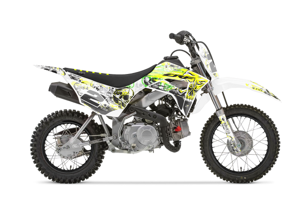 Honda Skulls & Speed Yellow Graphic Kit - CRF CR XR Models | All Years