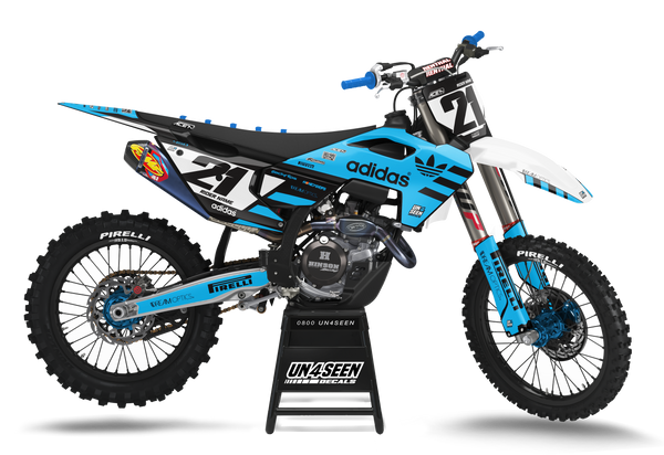 Husqvarna Adidas Cyan Graphic Kit - TC FC TE TX FE FS FX Models | All Years