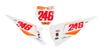 KTM Number Background Decals - Slides