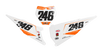 KTM Number Background Decals - Slides