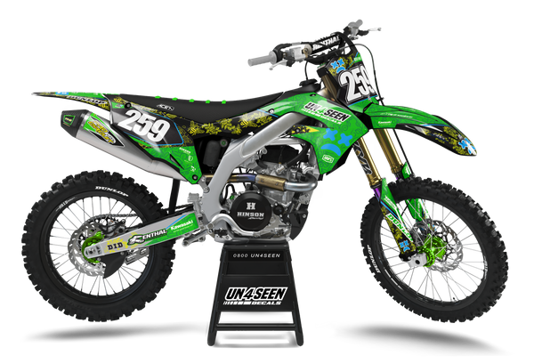 Kawasaki Bees & Blur Graphic Kit - KK KXF KDX KLX Models | All Years