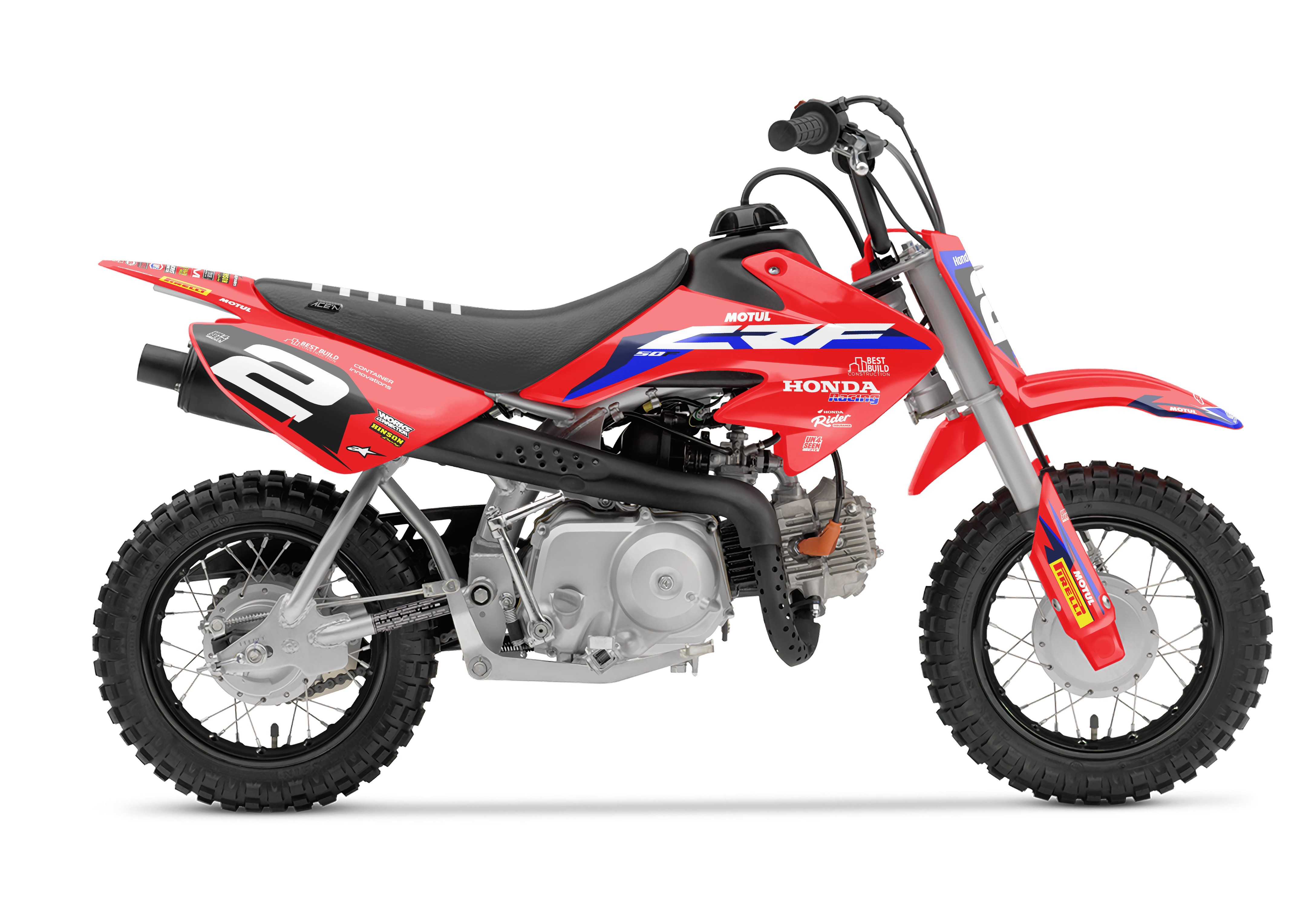 Crf50 Graphics Kit Honda Racing Team Kit New Zealand