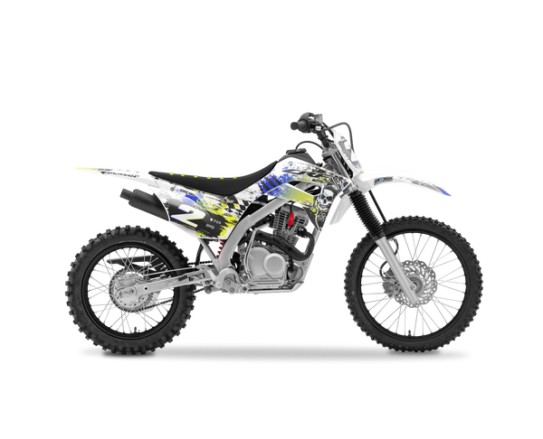 Honda Skull Flyer Blue Graphic Kit - CRF CR XR Models | All Years