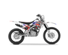 Honda Crf125f Graphic Kit - Skull Flyer Red