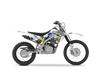 Honda Crf125f Graphic Kit - Skull Flyer Blue