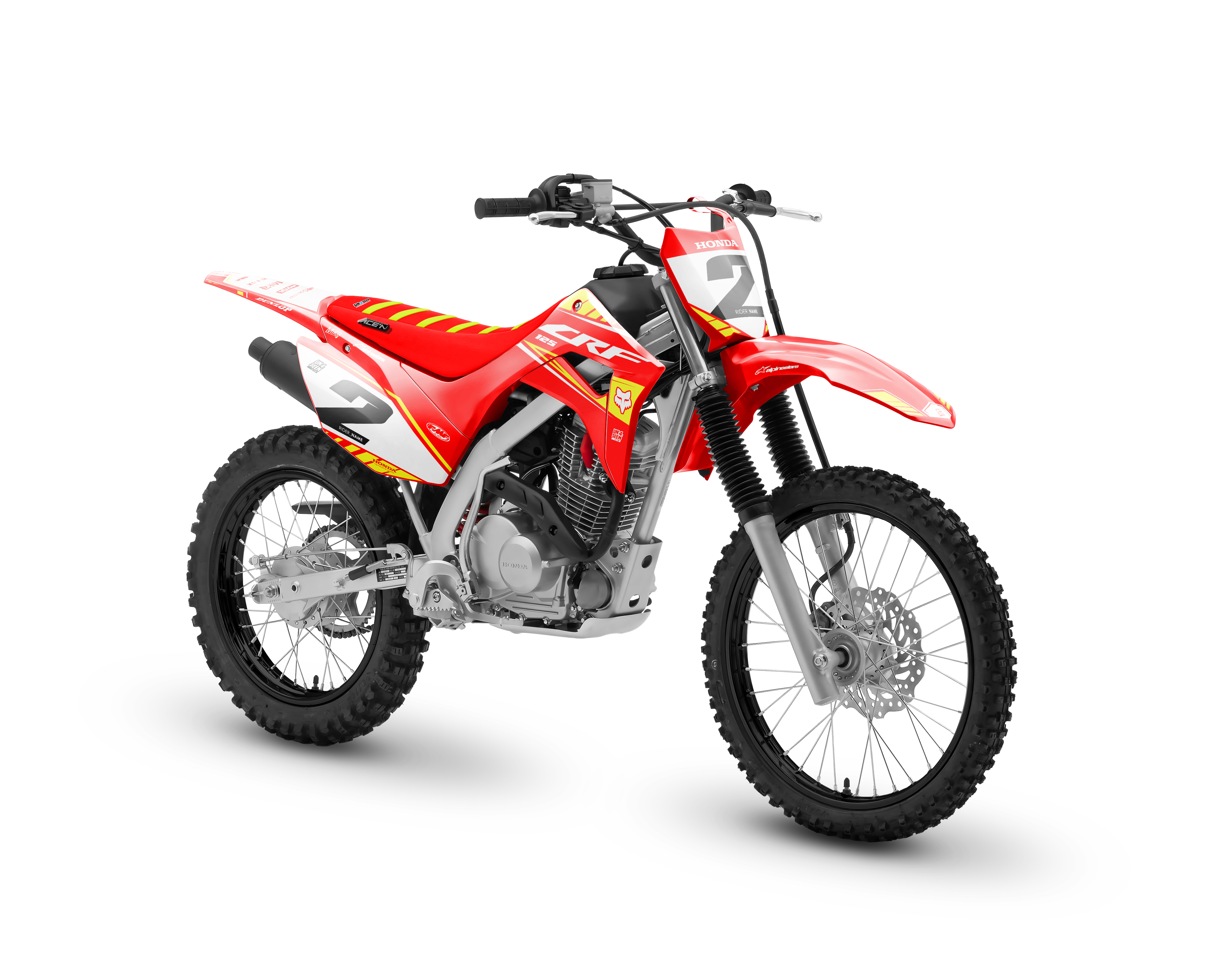 Honda Crf125f Graphic Kit - Grovel Red