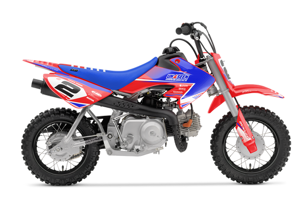 Honda Hammer Blue Graphic Kit - CRF CR XR Models | All Years