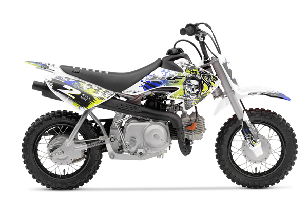 Honda Skulls Yellow Graphic Kit - CRF CR XR Models | All Years