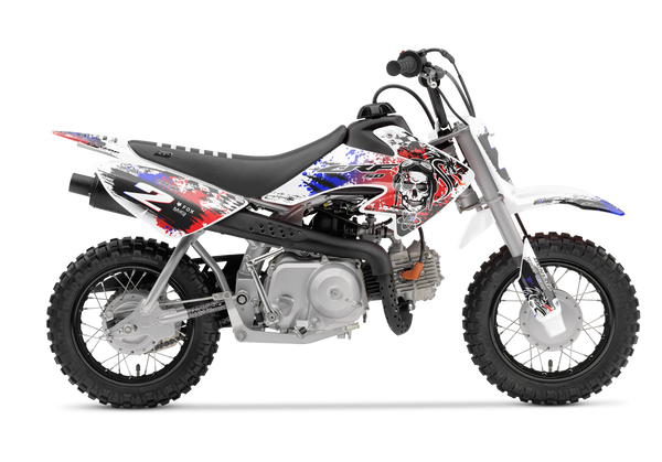 Honda Skulls Red Graphic Kit - CRF CR XR Models | All Years